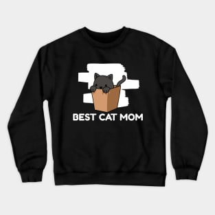 best cat mom Crewneck Sweatshirt